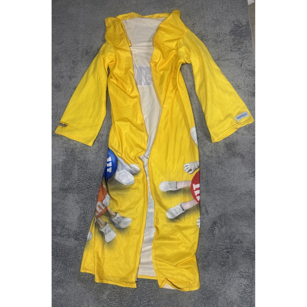 Snuggie M&Ms Characters Wearable Blanket One Size Yellow Fleece with Sleeves